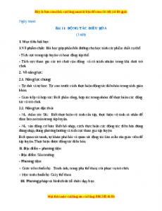 Giáo án GDTC 1 Cánh diều Động tác điều hòa