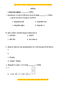 Bộ đề thi Toán 5 học kì 2 năm 2022 - 2023 - Đề 29
