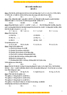 Bộ 10 đề thi 8 điểm môn Hóa học năm 2023 - GV Lê Đăng Khương có đáp án (Đề 3 )