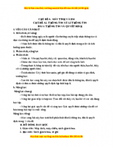 Giáo án Tin học 3 Cánh diều Bài 1: Thông tin và quyết định