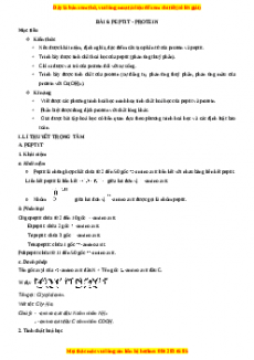 Chuyên đề luyện thi Hóa học 12 năm 2023 cực hay - Phần 3: Protein