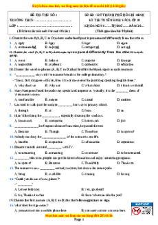 Bộ đề ôn vào 10 Tiếng Anh form TP.HCM cực hay có đáp án