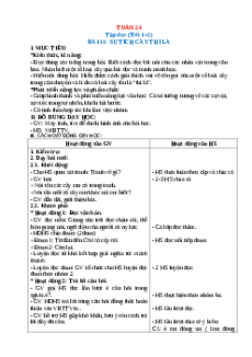 Giáo án Tuần 24 Tiếng việt 2 Kết nối tri thức