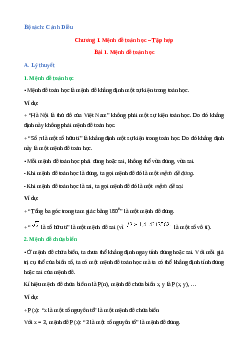 Lý thuyết Toán 10 kì 1 Cánh diều