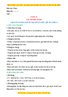 Giáo án Chia số có năm chứ số cho một số có một chữ số Toán 3 Chân trời sáng tạo
