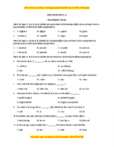 Đề luyện thi vào 10 môn Tiếng anh năm 2023 có đáp án (Đề 13)