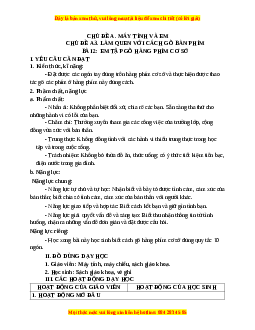 Giáo án Tin học 3 Cánh diều Bài 2: Em tập gõ hàng phím cơ sở