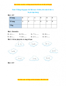 Bài tập cuối tuần Toán lớp 2 Tuần 5 Kết nối tri thức (có lời giải)