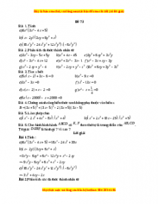 Đề thi giữa kì 1 Toán 8 năm 2023 - Đề 73