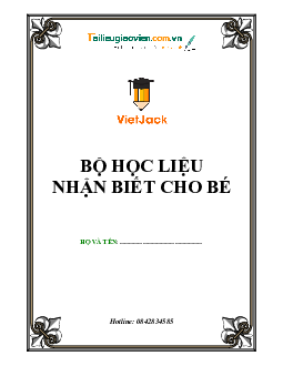 Bộ học liệu nhận biết cho bé vào lớp 1