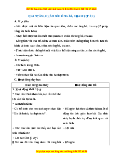 Giáo án Đạo đức 1 Chân trời sáng tạo Quan tâm, chăm sóc ông bà, cha mẹ