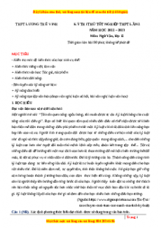 Đề thi thử Ngữ văn trường Lương Thế Vinh lần 2 năm 2023