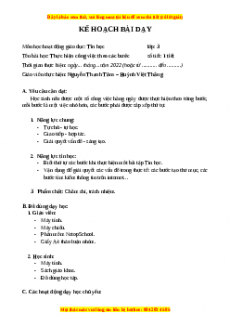 Giáo án Tin học 3 Chân trời sáng tạo Bài 12: Thực hiện công việc theo các bước