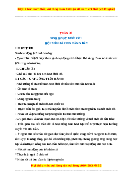 Giáo án HĐTN  1 Cánh diều Tuần 35