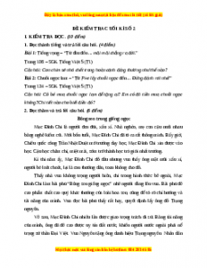 Đề thi cuối kì 1 Tiếng Việt lớp 5 năm 2023 (Đề 2)