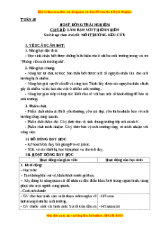 Giáo án Tuần 30: Môi trường kêu cứu Hoạt động trải nghiệm 3 Kết nối tri thức