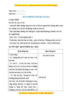 Giáo án Bài 30 Đạo đức 1 Kết nối tri thức: Phòng, tránh xâm hại