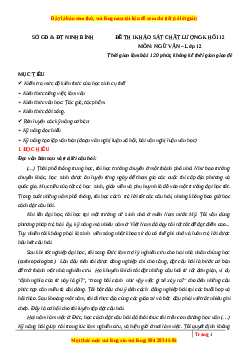 Đề thi thử Ngữ văn Sở Ninh Bình lần 1 năm 2023