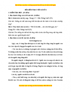 Đề thi cuối kì 1 Tiếng Việt lớp 5 năm 2023 (Đề 6)