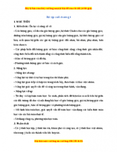 Giáo án Bài tập cuối chương 1 Toán 11 Chân trời sáng tạo
