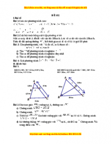 Đề thi giữa kì 2 Toán 8 năm 2023 - Đề 102