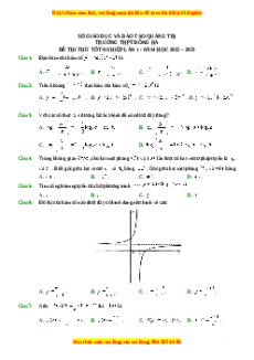 Đề thi thử Toán trường Đông Hà - Quảng Trị năm 2023
