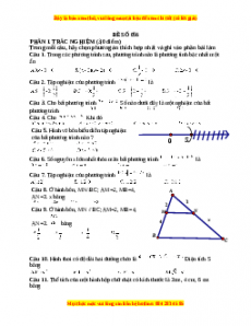 Đề thi cuối học kì 2 Toán 8 năm 2022 - 2023 - Đề 56
