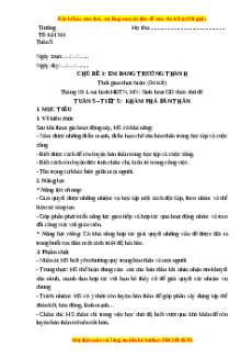 Giáo án Hoạt động trải nghiệm 7 Cánh diều Chủ đề 2: Em đang trưởng