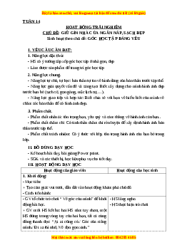 Giáo án Tuần 1: Chân dung em Hoạt động trải nghiệm 3 Kết nối tri thức