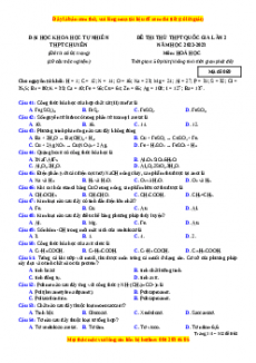 Đề thi thử Hóa Học trường Chuyên KHTN Hà Nội lần 2 năm 2023
