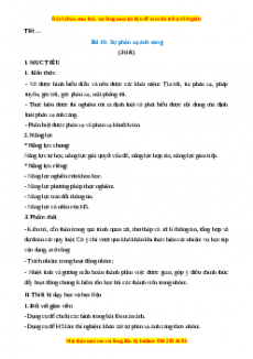 Giáo án Vật lí 7 Kết nối tri thức Bài 16: Sự phản xạ ánh sáng