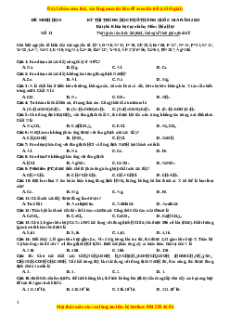 Bộ 30 đề thi thử THPTQG môn Hóa học năm 2023 - GV Nguyễn Minh Tuấn có đáp án (Đề 11)