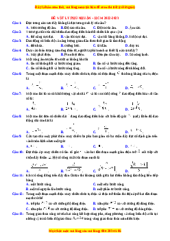 Đề thi thử Vật lí trường Phú Nhuận - HCM năm 2023