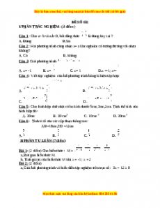 Đề thi cuối học kì 2 Toán 8 năm 2022 - 2023 - Đề 32