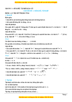 Bộ tài liệu, chuyên đề ôn thi Toán tốt nghiệp THPT điểm 8,9,10