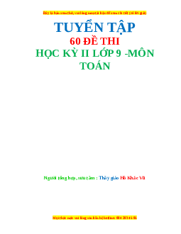 Bộ 82 đề thi cuối kì 2 Toán 9 năm 2023