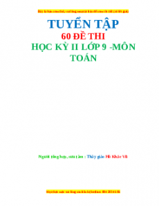 Bộ 82 đề thi cuối kì 2 Toán 9 năm 2023