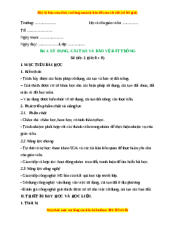 Giáo án Công nghệ 10 (Kết nối tri thức) Bài 4: Sử dụng, bảo vệ và cải tạo đất trồng