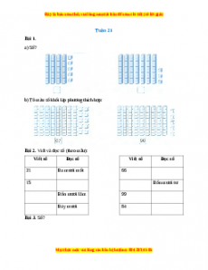 Bài tập cuối tuần Toán lớp 1 Tuần 21 Cánh diều (có lời giải)