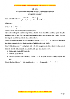 Bộ đề công phá 8+ thi vào 10 môn Toán có đáp án