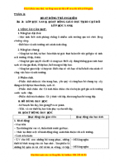 Giáo án Tuần 31: Lớp học xanh Hoạt động trải nghiệm 3 Kết nối tri thức