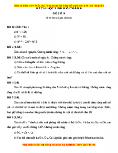 Đề chọn HSG môn Toán 6 năm 2022 - 2023 có đáp án ( Đề 9 )