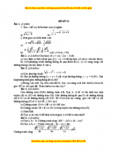 Đề thi Toán 9 học kì 1 năm 2022 - 2023 - Đề 51