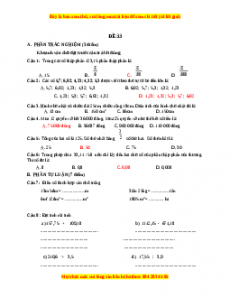 Bộ đề thi Toán 5 học kì 1 năm 2022 - 2023 - Đề 33