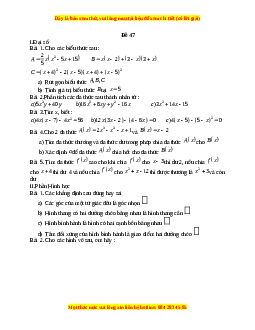 Đề thi giữa kì 1 Toán 8 năm 2023 - Đề 47