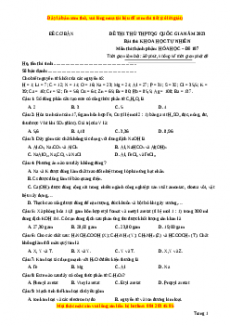 Đề thi THPT Quốc Gia Hóa năm 2023 Beeclass - Đề 7