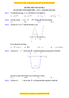 Đề thi thử Toán trường Yên Khánh A lần 1 năm 2023
