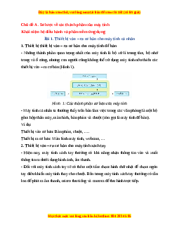 Lý thuyết Tin học 7 Cánh diều Chủ đề A: Máy tính và cộng đồng