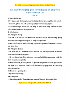 Giáo án Chuyển đội hình hàng dọc thành đội hình vòng tròn và ngược lại Giáo dục thể chất 2 Kết nối tri thức