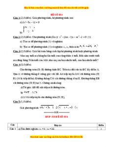Đề thi Toán 9 học kì 2 năm 2022 - 2023 - Đề 4